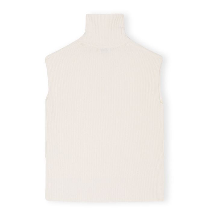 Gilet Oversize Alpaca e Merino | Ecru- Immagine del prodotto n°1