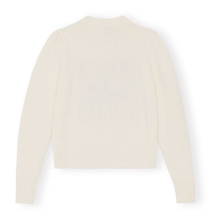 Ganni World Recycled Wool Graphic Jumper | Crudo- Imagen del producto n°4