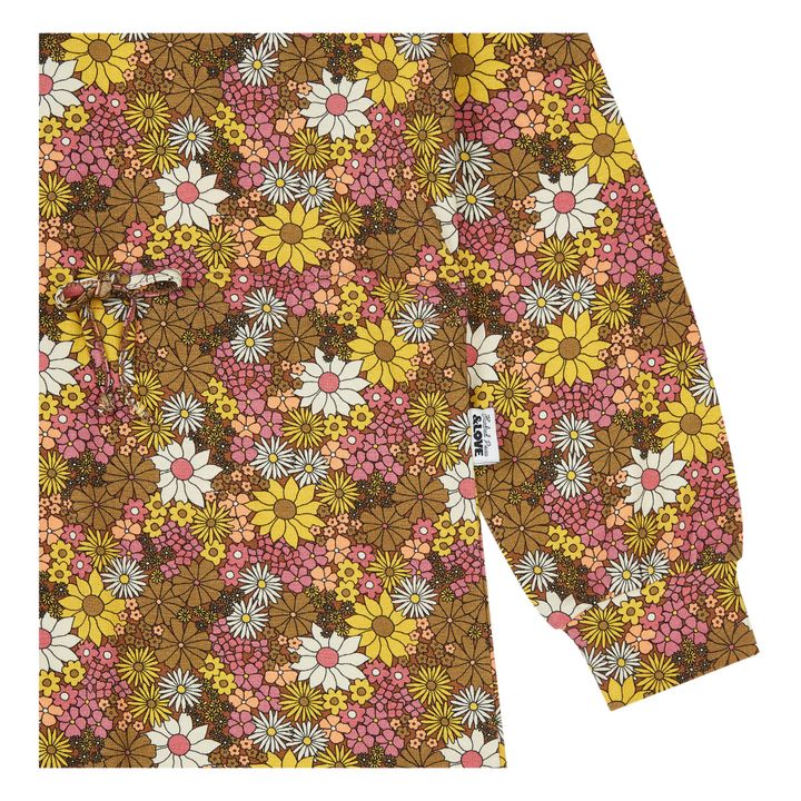 Organic Cotton Retro Flower Maxi Dress | Bunt- Produktbild Nr. 2