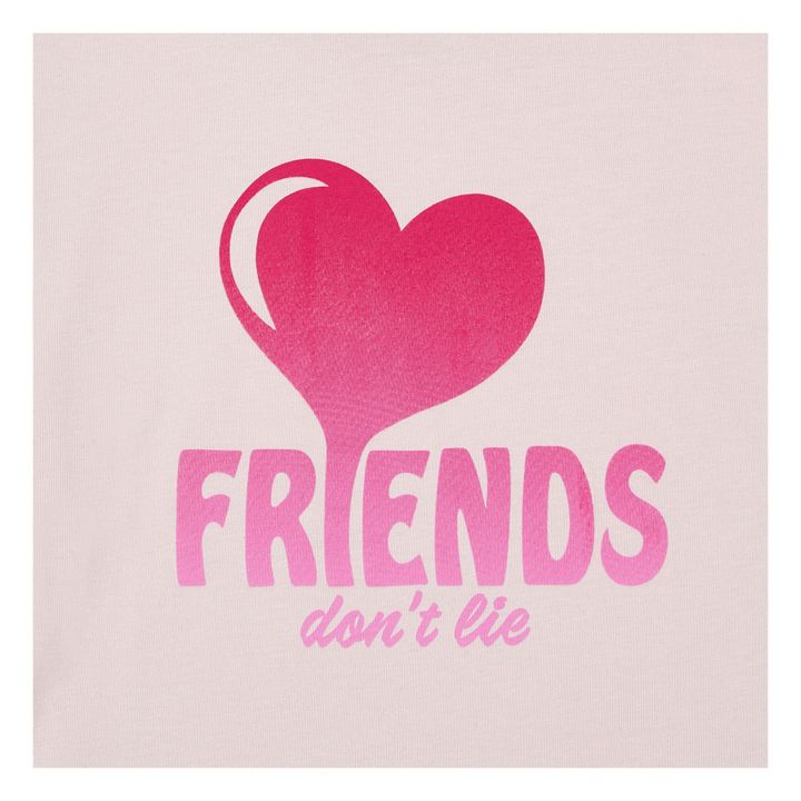 Friends Don't Lie Organic Cotton T-Shirt | Rosa chiaro- Immagine del prodotto n°3