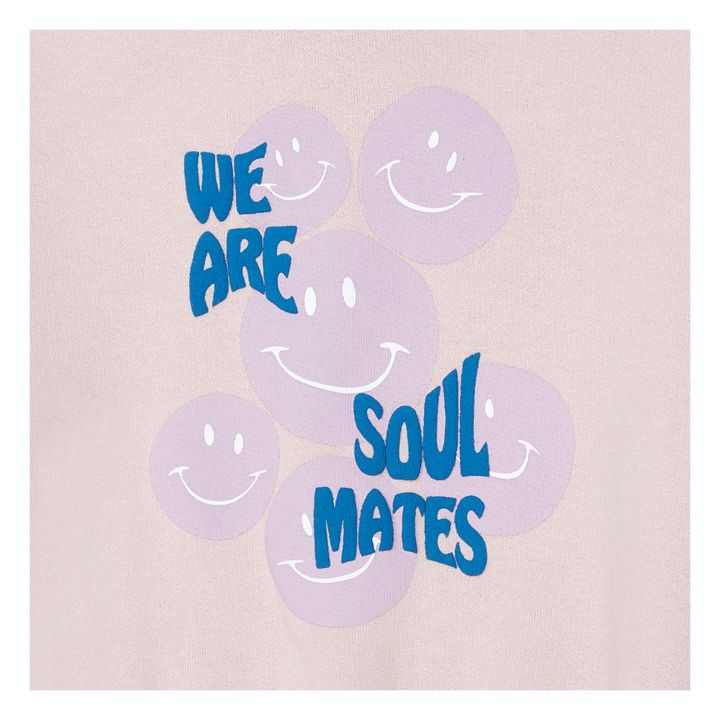 Organic Cotton We Are Soul Mates Hoodie | Rosa chiaro- Immagine del prodotto n°4