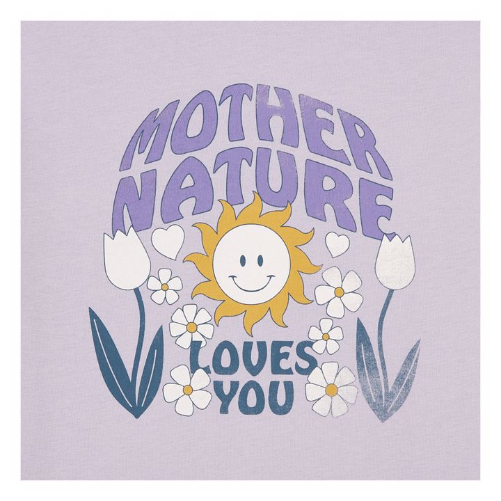 Mother Nature Organic Cotton T-Shirt Dress | Lilla- Immagine del prodotto n°4