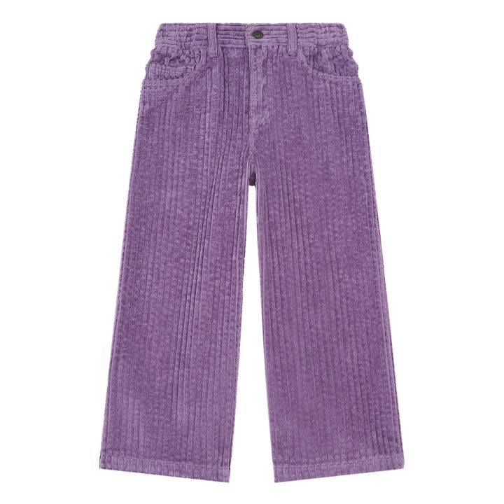 Organic Corduroy Wide Leg Trousers | Violett- Produktbild Nr. 0
