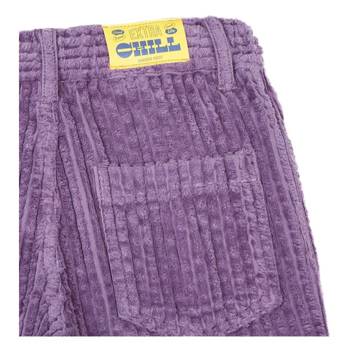 Pantalon Large Velours Bio | Violet- Image produit n°5
