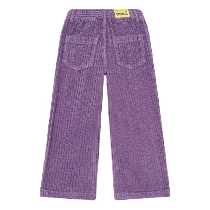 Pantalon Large Velours Bio | Violet- Image produit n°6