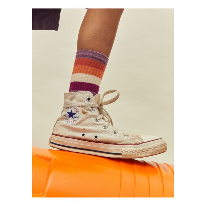 Daisy Sunset Socks - Set of 2 | Violett- Produktbild Nr. 1