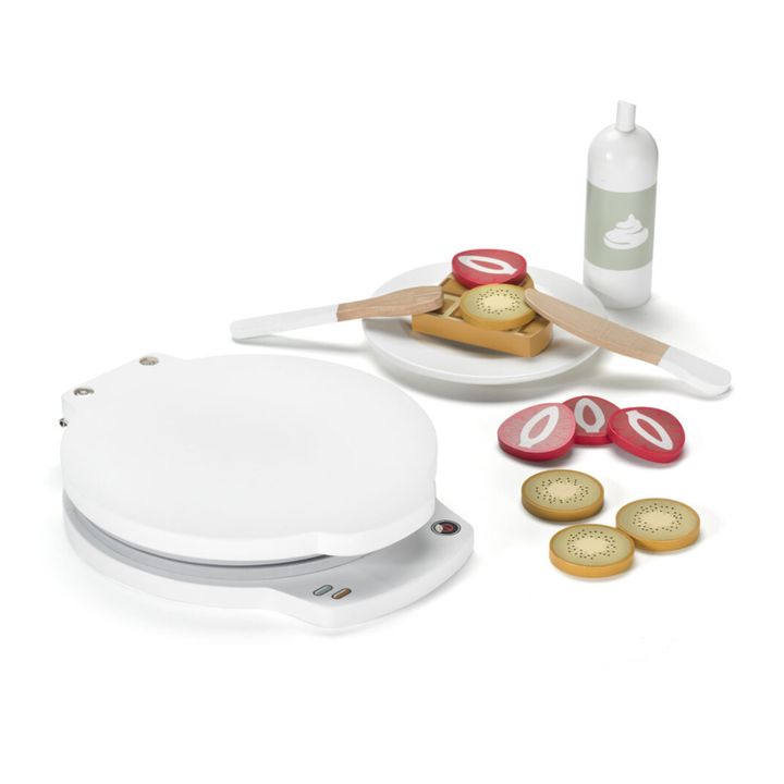 Waffeleisen aus Holz mit Accessoires- Produktbild Nr. 2