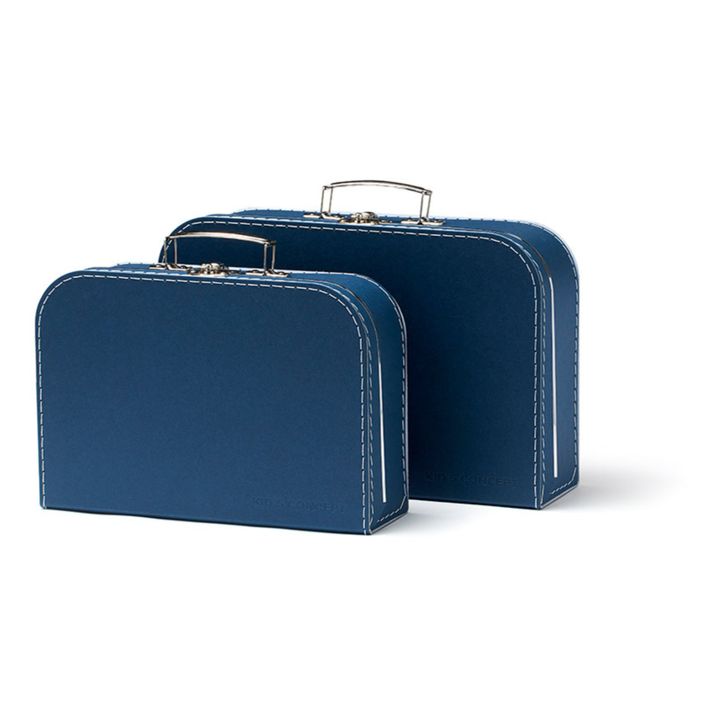Aufbewahrungskoffer aus Karton - 2er-Set | Blau- Produktbild Nr. 2