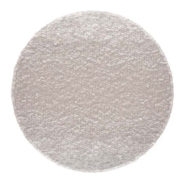 Rundes Stuhlkissen aus Teddystoff | Blanc/Écru- Produktbild Nr. 0