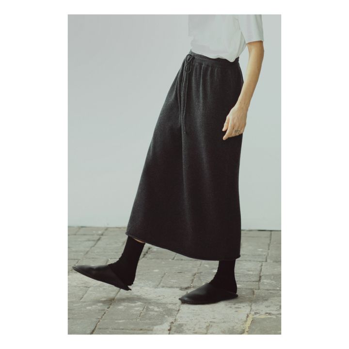 Straight Cashmere Midi Skirt | Anthrazit- Produktbild Nr. 1