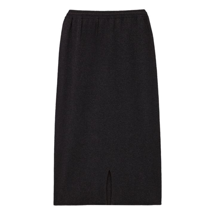 Straight Cashmere Midi Skirt | Anthrazit- Produktbild Nr. 4