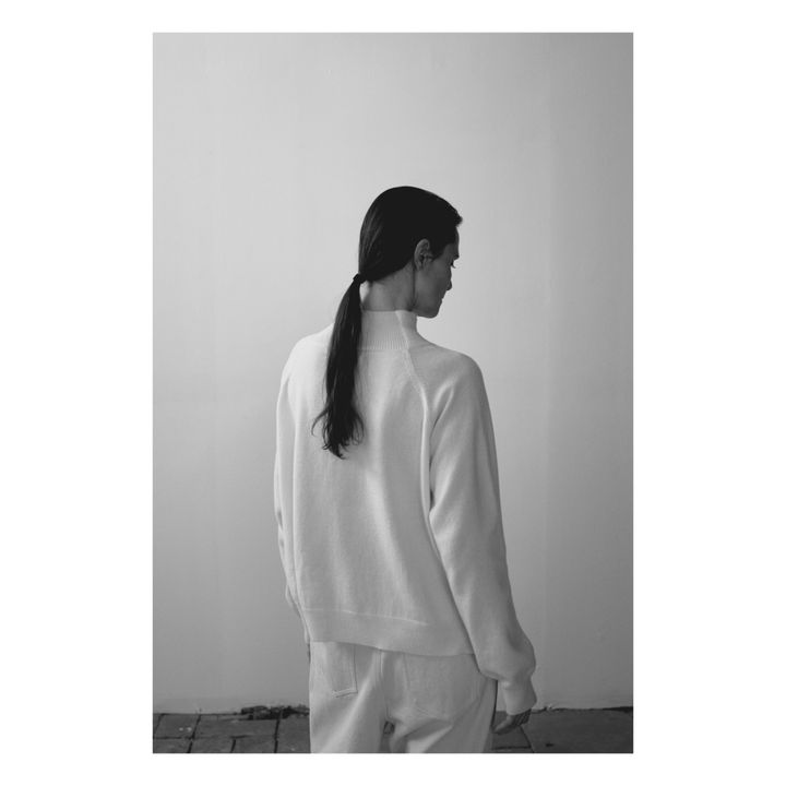 Cashmere Roll Neck Jumper | Naturale- Immagine del prodotto n°4