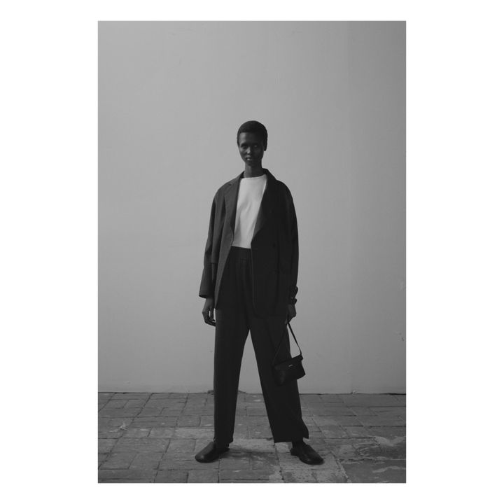 Flowy Cashmere Trousers | Grigio antracite- Immagine del prodotto n°2