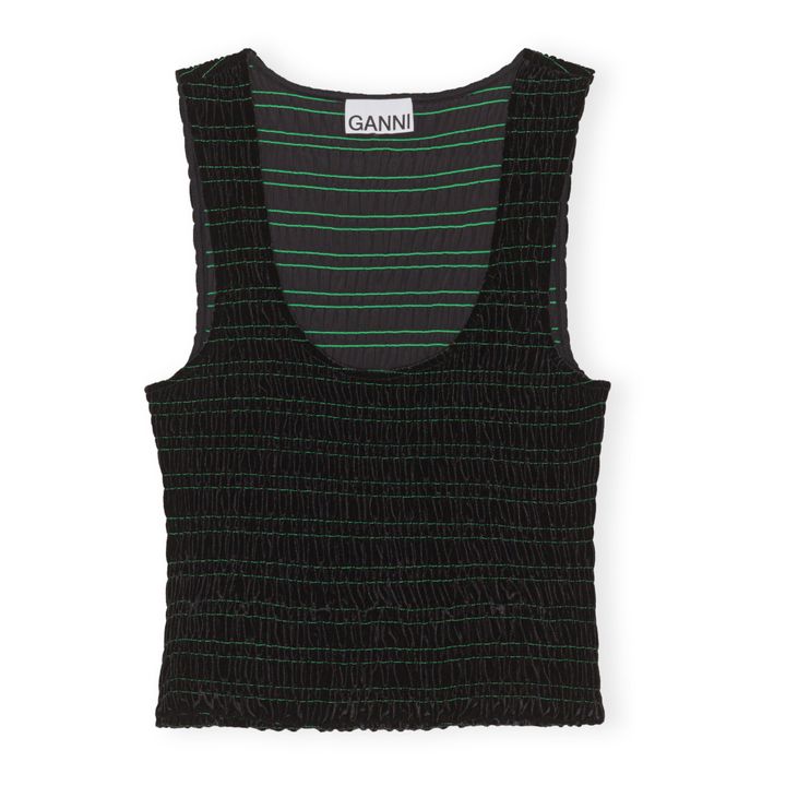 Top Smock Samt Jersey | Schwarz- Produktbild Nr. 0