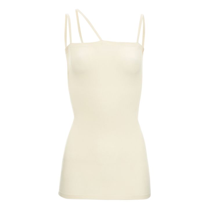 Nida Ribbed Organic Cotton Tank Top | Blanco- Imagen del producto n°0