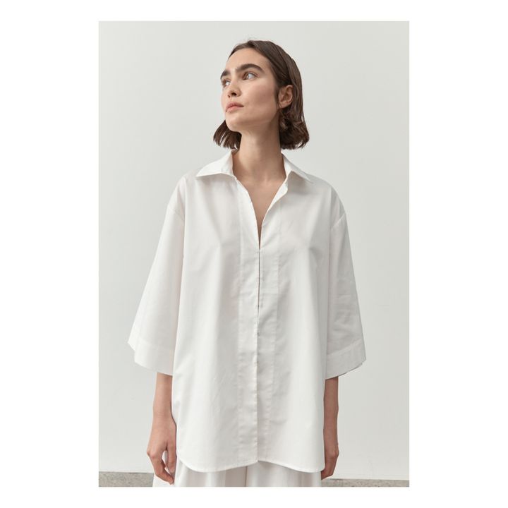 Camicia con maniche a 3/4 | Bianco- Immagine del prodotto n°2