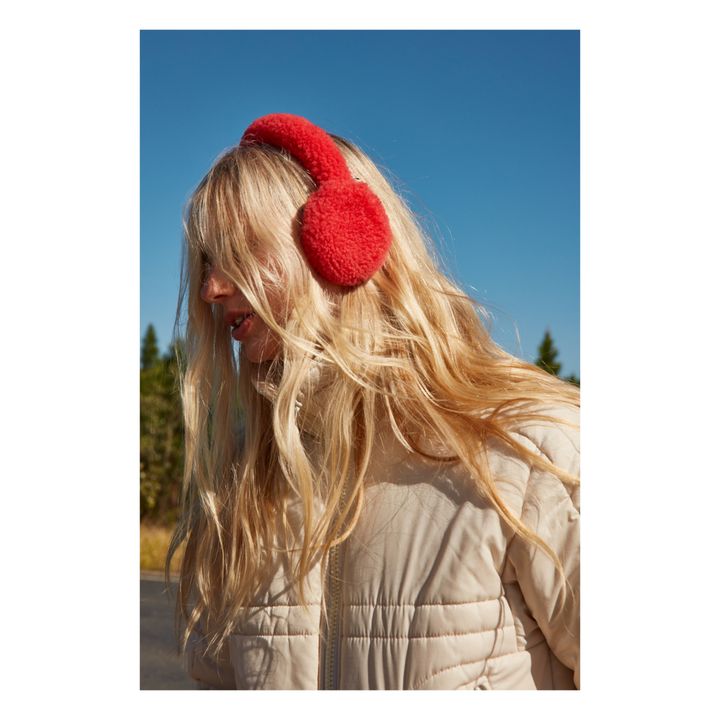 Merino Wool Shearling Ear Muffs - Adult Collection | Rosa- Immagine del prodotto n°1