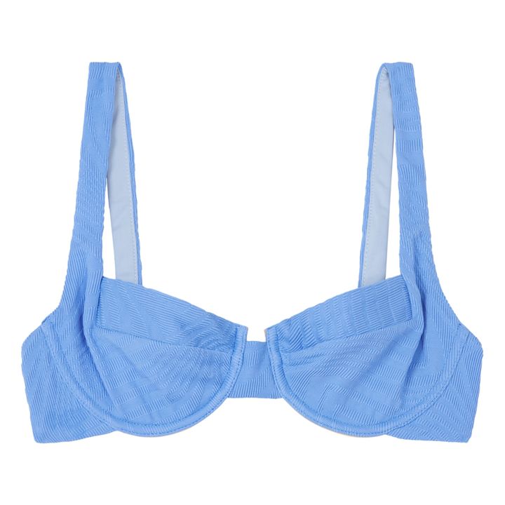 Fella Swim Casanova Textured Bikini Top Blue Smallable