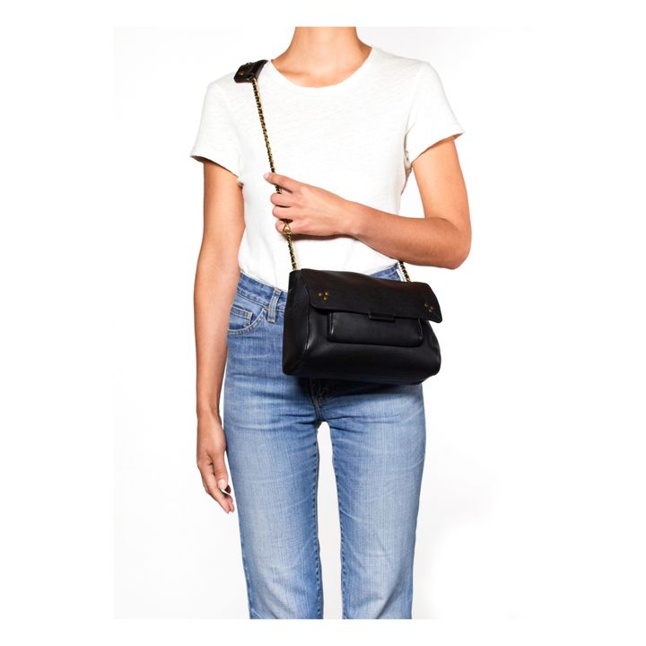 Bolso de piel de ternero Lulu M | Negro- Imagen del producto n°1