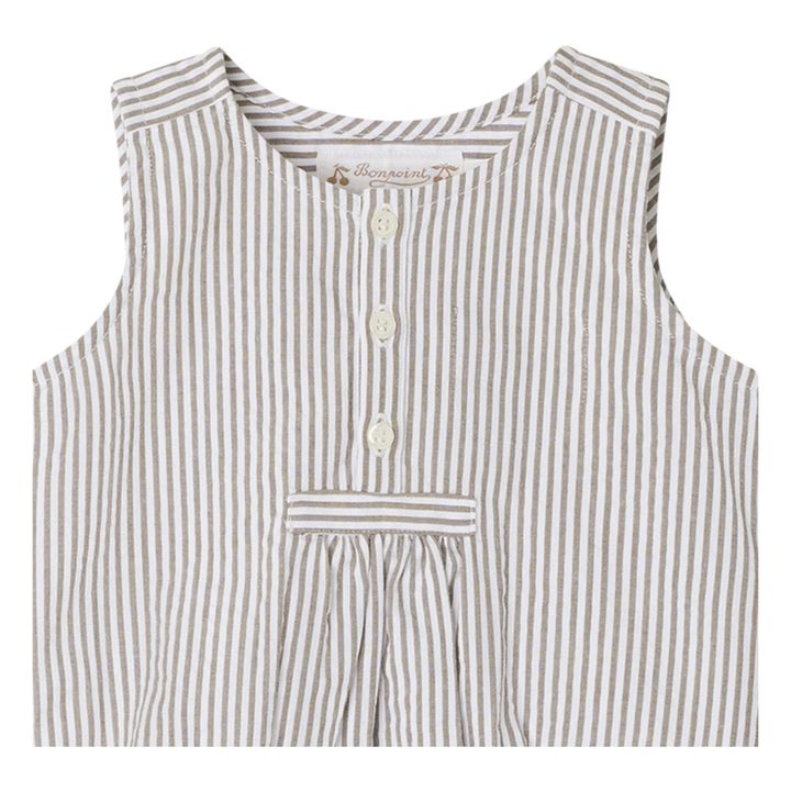 Nico Seersucker Romper | Ecru- Product image n°1