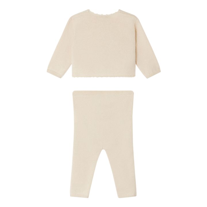 Angelou Wool and Cotton Cardigan + Legging Set | Crudo- Imagen del producto n°2