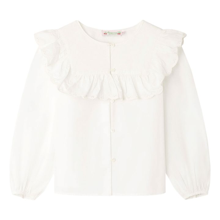 Cleo Embroidered Blouse | Ecru- Product image n°0