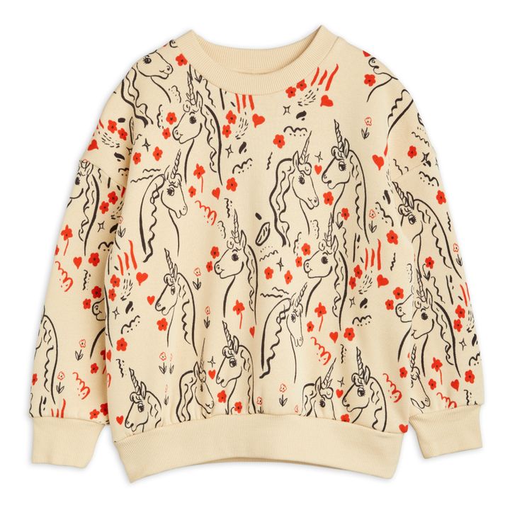 Sudadera de unicornios de algodón orgánico | Amarillo palo- Imagen del producto n°0