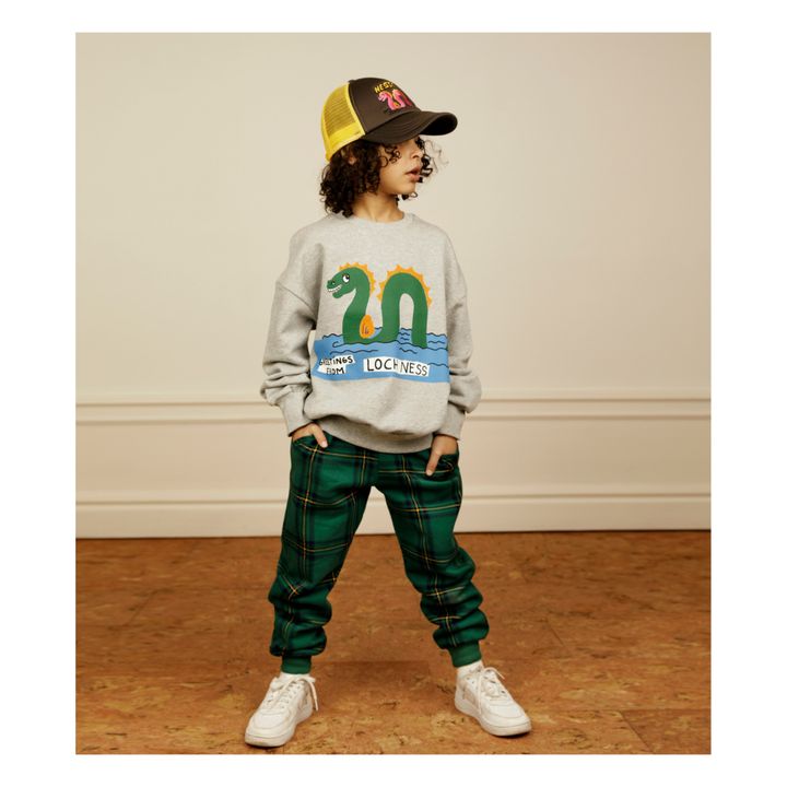 Jogger Coton Bio Carreaux | Vert- Image produit n°2