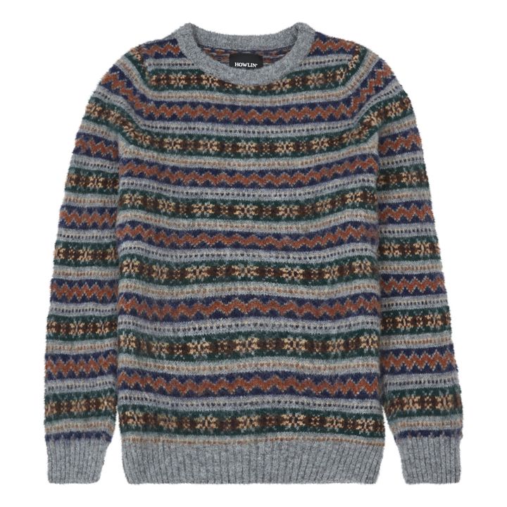 Pull A Day In The Wool Laine | Gris chiné- Image produit n°0