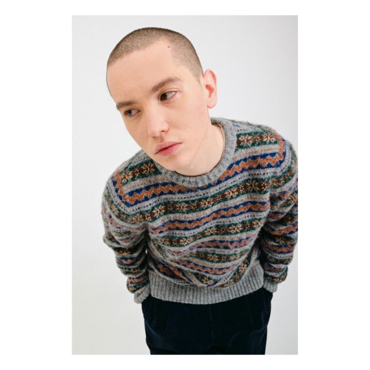 Pull A Day In The Wool Laine | Gris chiné- Image produit n°2