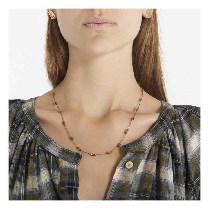 Loopy Sparkly Tourmaline Bracelet/Necklace | Tabacco- Product image n°1