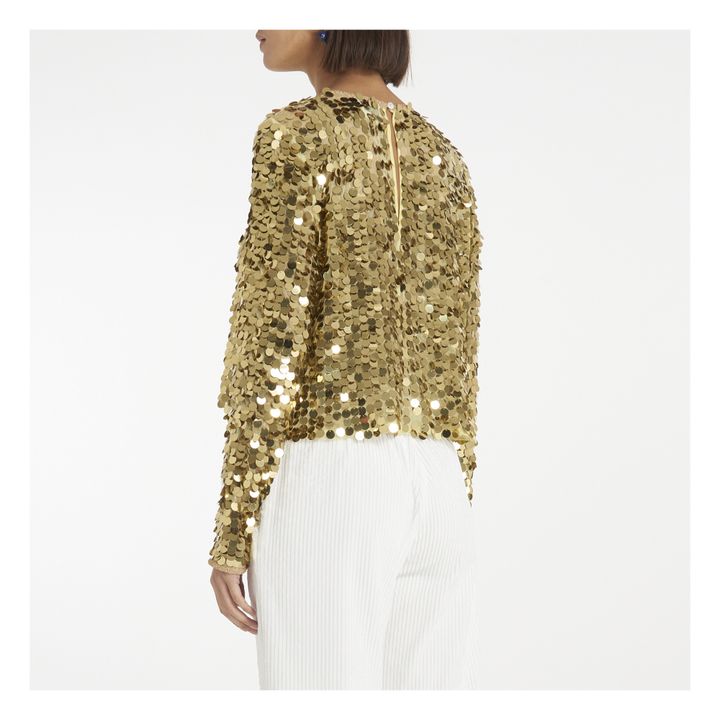 Macro Sequin Top | Dorado- Imagen del producto n°2