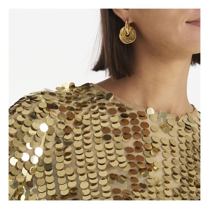 Macro Sequin Top | Dorado- Imagen del producto n°3