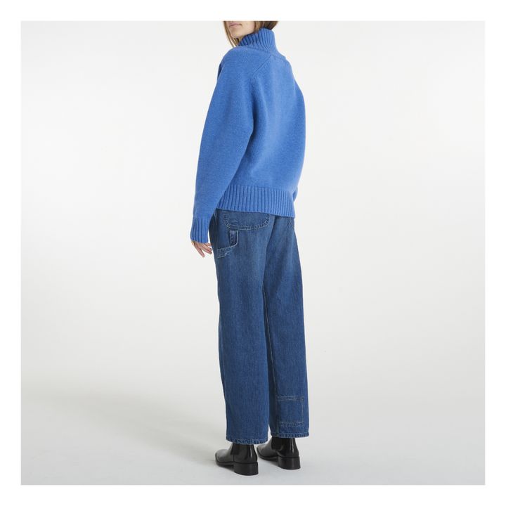 Glace Merino Wool Jumper | Blu- Immagine del prodotto n°2