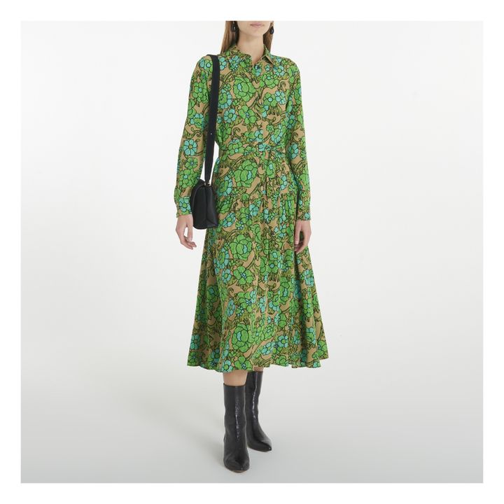 Jana Silk Dress | Verde- Imagen del producto n°1