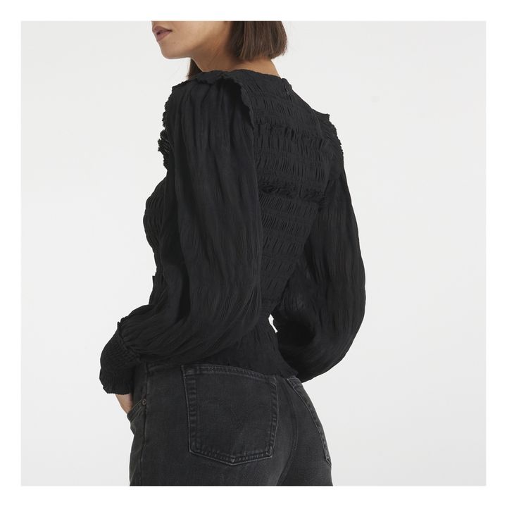 Blouse Pasha Smocked | Black- Product image n°2