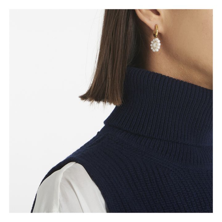 Boucles d'Oreilles Perlées | Blanc- Image produit n°2