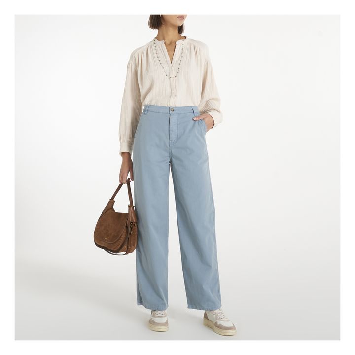 Baylor Twill Trousers | Blau- Produktbild Nr. 1