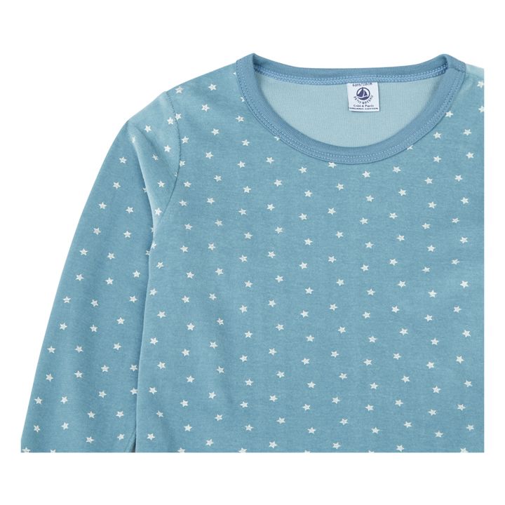 Pyjama Bio-Samt Clifa | Graublau- Produktbild Nr. 1