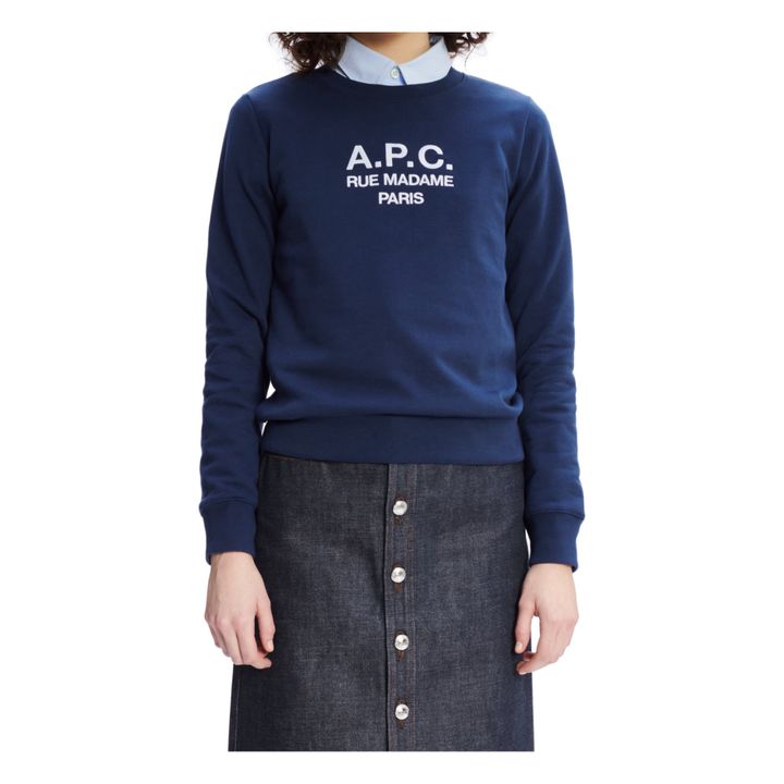 Tina Organic Cotton Sweatshirt | Azul Marino- Imagen del producto n°2