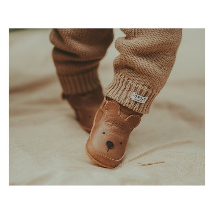 Chaussons Morris Ours Cuir | Cognac- Image produit n°1