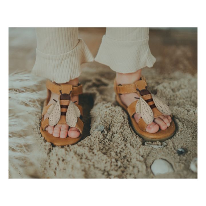 Iles Sky Bee Leather Sandals | Ocker- Produktbild Nr. 1