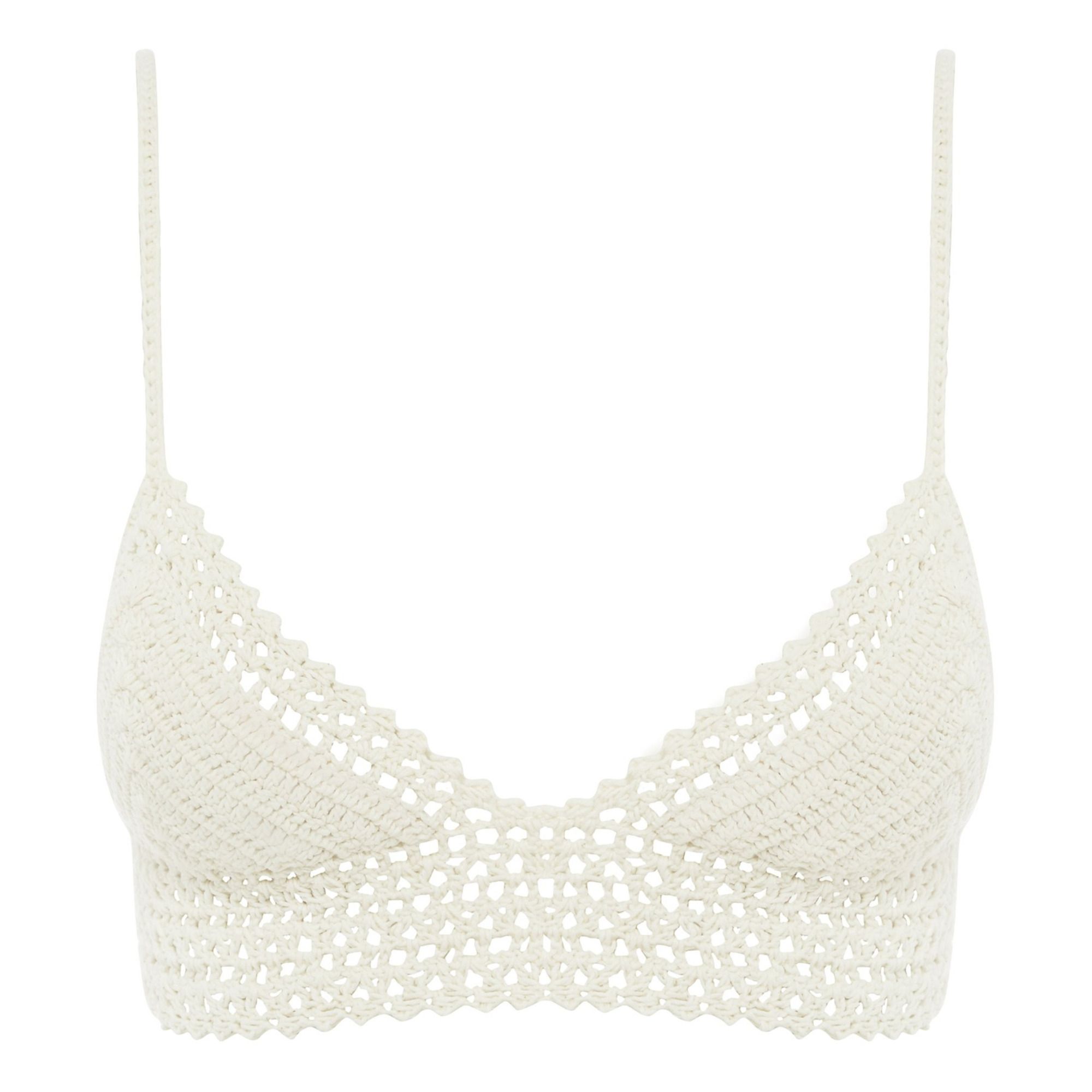 She Made Me Babydoll Crochet Bikini Top Natural Smallable