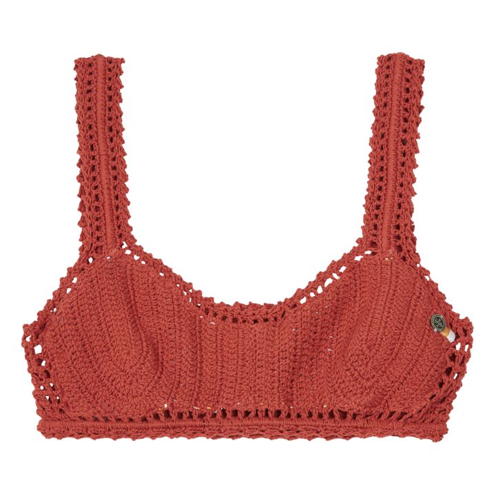Oberteil Essential Crop gehäkelt | Terracotta- Produktbild Nr. 0