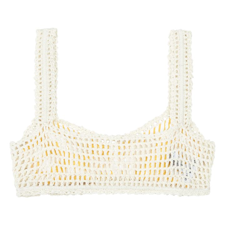Top de bikini de ganchillo Essential Crop | Natural- Imagen del producto n°3