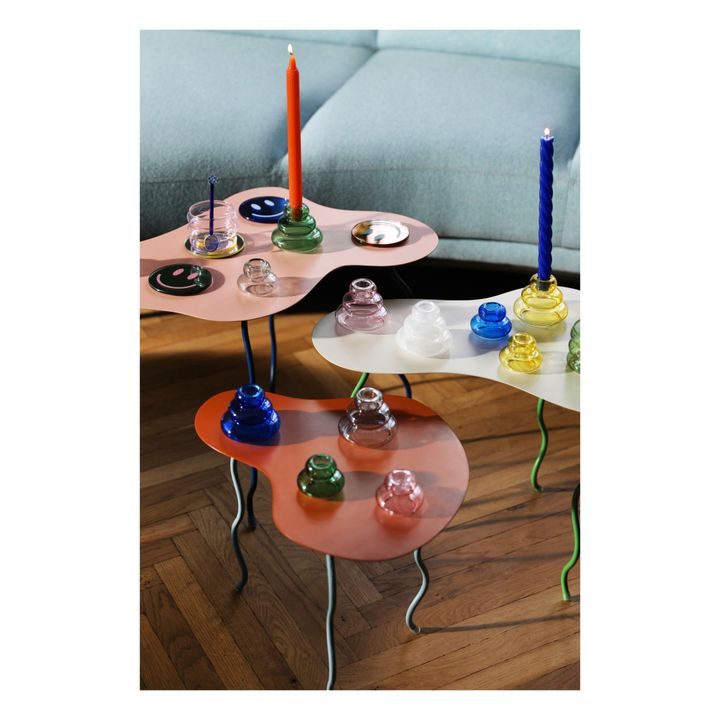 Table d'appoint Squiggle en métal | Rose pêche- Image produit n°2