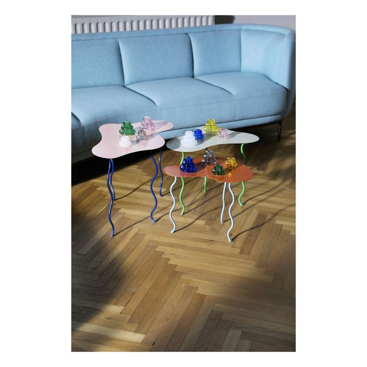 Table d'appoint Squiggle en métal | Rose pêche- Image produit n°4