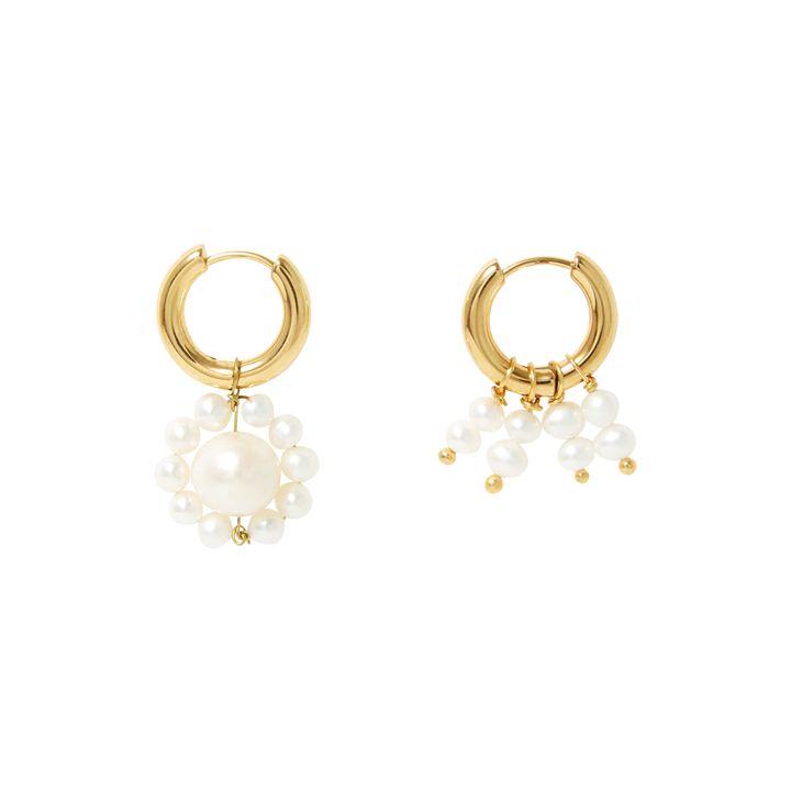 Boucles d'Oreilles Perlées | Blanc- Image produit n°0