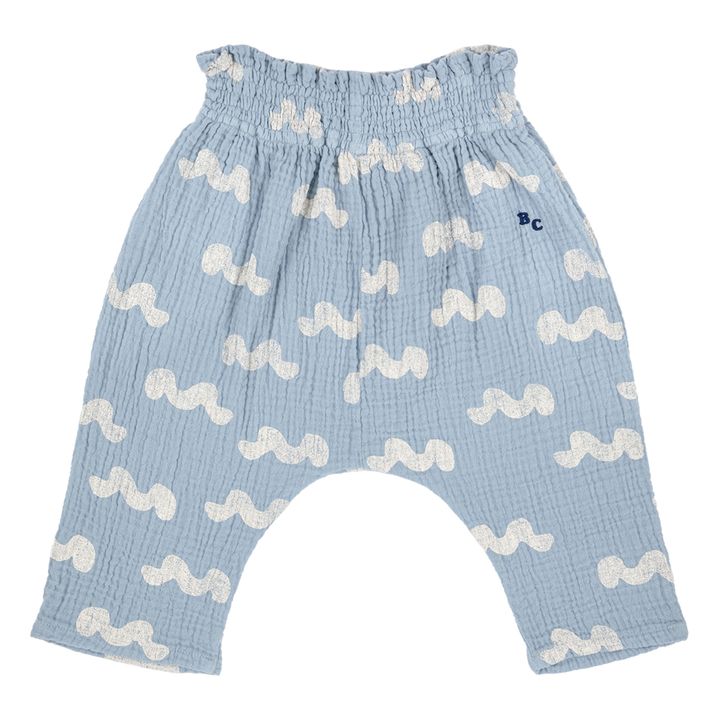 Cloud Organic Cotton Muslin Harem Pants | Green- Product image n°0