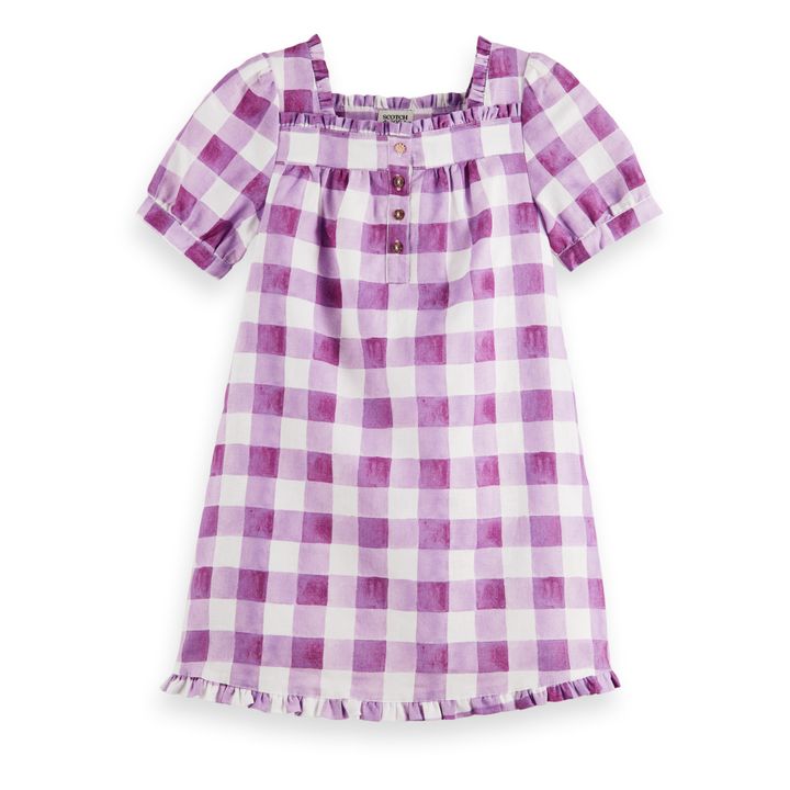 Checked Dress | Viola- Immagine del prodotto n°0